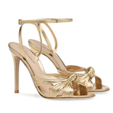 European And American Ladies Plus Size Light Gold PU Stiletto Heels